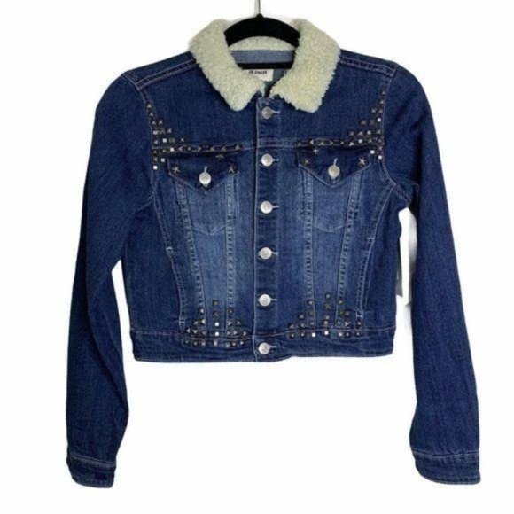 HUDSON Mariah Blue Denim Studded Jacket